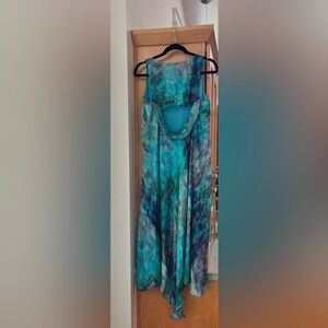 BEATRIZ CAMACHO 100% silk long dress size 6